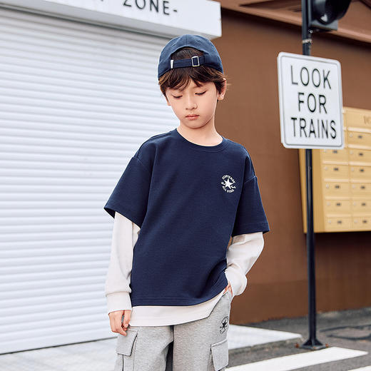 CONVERSE 秋 大童小童 儿童童装T恤 CNVN-FF-J033 商品图4