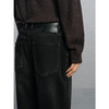 GXG男装 黑色锥形牛仔裤男士宽松长裤 24年冬G24X054082 商品缩略图3