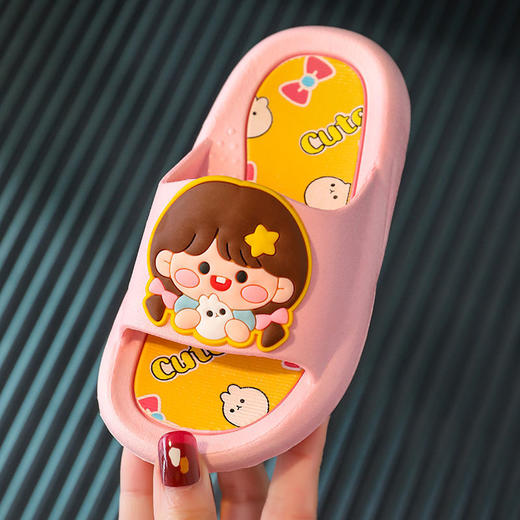【防滑软绵】女童拖鞋儿童居家鞋女宝宝小童大童卡通公主凉拖夏季 商品图3