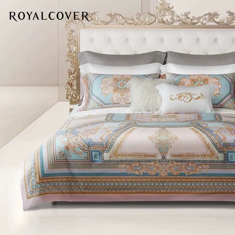 罗卡芙100支全棉独幅数码印花四件套 阿尔萨斯堡