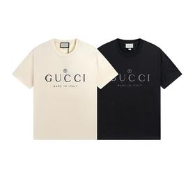 GUCCI春夏季新款男女同款套头圆领 GG印花字母logo图案短袖T恤 GUC1127