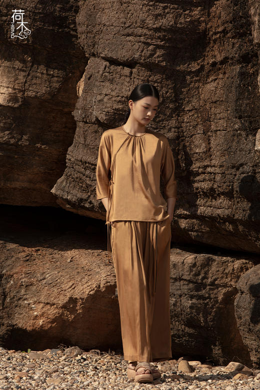 荷木HEMU丨吉纹·宽腿裤 商品图0