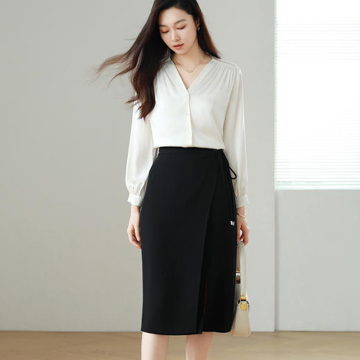 火桐hooton进口三醋酸一片式绑带半裙YT2069 商品图2