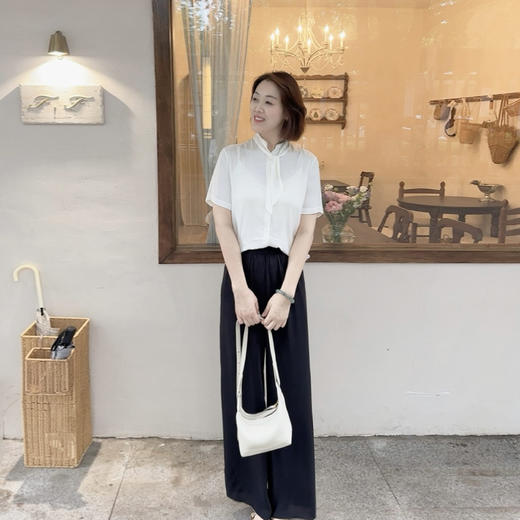 火桐hooton高定系列 重磅30姆米层乔绉桑蚕丝直筒裤YT2066 商品图1