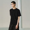 GXG男装  黑色宽松潮流短袖T恤 简约休闲好搭短袖夏季热卖G24X442037 商品缩略图2