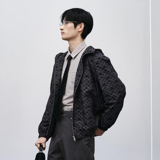 GXG男装 商新年系列灰色提花夹克 24年春季热卖GFX12101141 商品图2