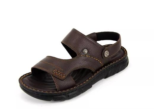 豪行夏季新款15255632真皮男士凉鞋软底防滑鞋托两用透气沙滩凉鞋 商品图0