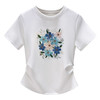 白色圆领T恤衫女短袖棉上衣重工刺绣花复古显瘦设计百搭夏季   BY-M824 商品缩略图4