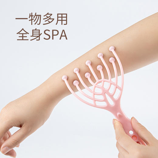九爪头部按摩器头皮滚珠手动按摩五爪头疗放松减压抓痒挠头梳神器 商品图2