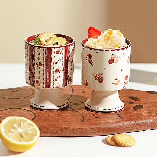 摩登主妇咖啡杯陶瓷杯高颜值精致家用水杯高脚杯拿铁杯办公室杯子 商品图2