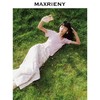 MAXRIENY复古春日氛围感印花开叉半裙高腰抽褶长裙2025春季新款(货号:MS86SK036) 商品缩略图1