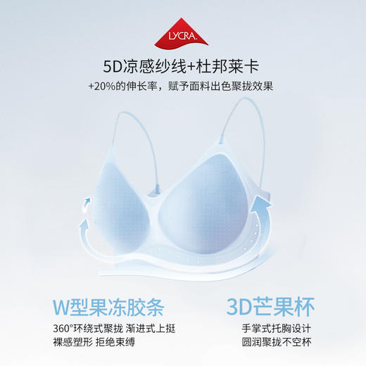 法国利蜂LOUIS ROYER 铂金冰肌女士内衣Bra 透气聚拢 5色可选 商品图3