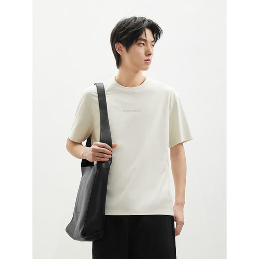 2025春夏热卖GXG男士短袖经典圆领休闲百搭棉质男士短袖 商品图4