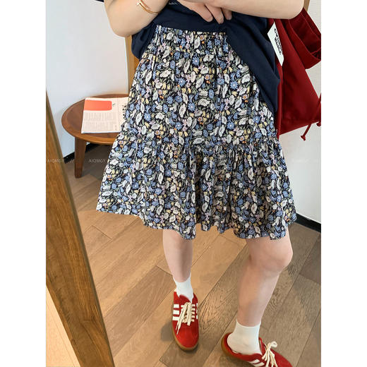 2025新款时尚复古高腰碎花半身裙女！夏季新款显瘦A字中裙！ 商品图2