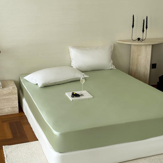 【热卖推荐】自然醒60支兰精天丝纯色单品床笠床垫保护罩HS 商品图3