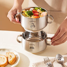 摩登主妇316L不锈钢宝宝辅食碗家用食品级吸盘婴儿吃饭专用儿童碗