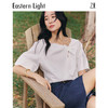 Eastern Light/乙来【美国匹马棉】法式衬衫夏季透气舒适短袖T恤 商品缩略图1