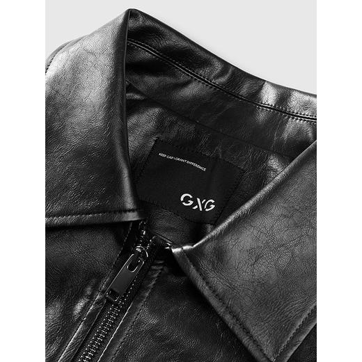 GXG男装 廓形PU机车时尚夹克撞钉潮流夹克外套   冬季热卖 商品图2