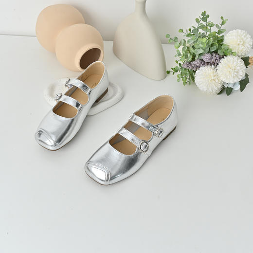 经典鲨2025年秋季新款复古小方头平底时尚气质玛丽珍单鞋女KW178-537051 商品图3