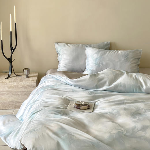 自然醒60支进口莱赛尔兰精天丝数码印花暗合简约款四件套HS 商品图12