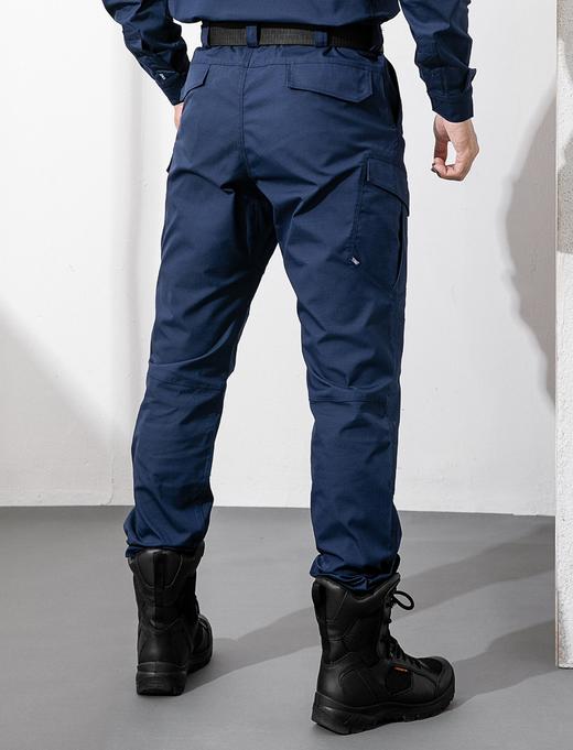 春秋款作训长裤-弹力格子布-宝蓝 商品图1