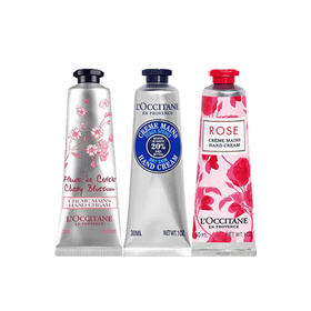 欧舒丹护手霜润肤甜蜜樱花乳木果玫瑰滋润女士冬天手膜节日礼物套装礼盒 30ml 6支 欧舒丹经典礼盒装