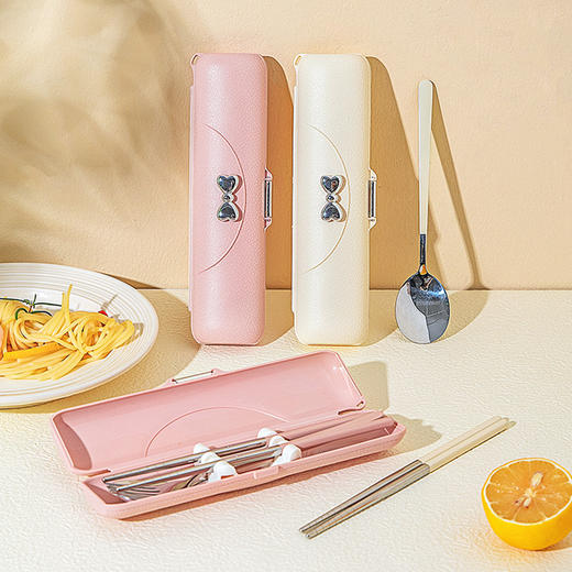 摩登主妇筷子勺子套装一人用学生便携餐具收纳盒单人装筷子便携盒 商品图2