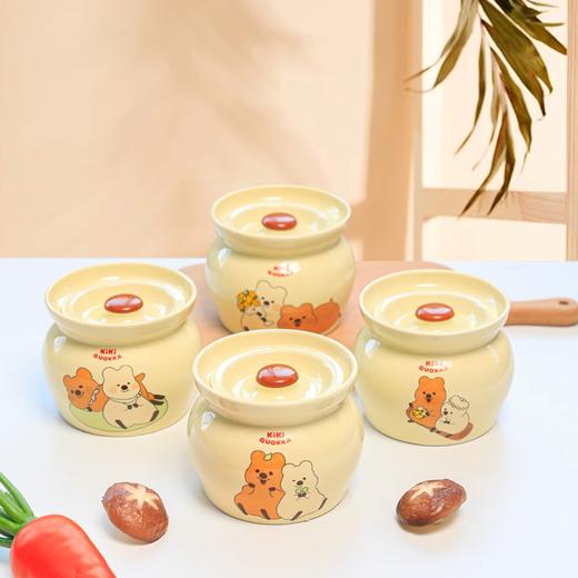 【kiki养生炖罐】陶瓷炖盅家用隔水炖汤盅带盖燕窝盅蒸蛋盅煨汤小号瓦罐 商品图3