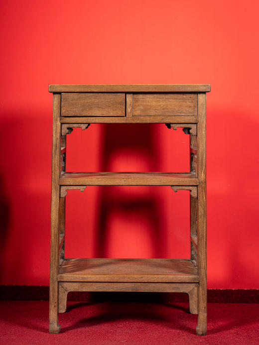 清	黄花梨带屉双层架格 商品图1