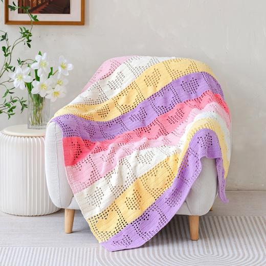 苏苏姐家经典心晴毯-云小朵版手工diy编织钩针毯子毛线团自制材料包 商品图1