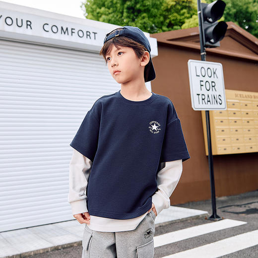 CONVERSE 秋 大童小童 儿童童装T恤 CNVN-FF-J033 商品图1
