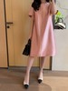 茧型优雅高级洋气纯色圆领显瘦直筒连衣裙 商品缩略图3