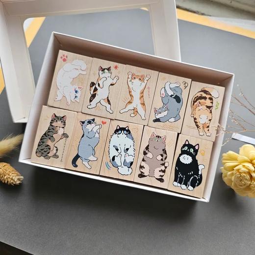 MICIA 貓姿百態枫木印章 商品图0