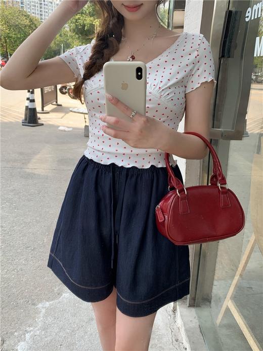 【YW】无忧购“清仓大促”韩系复古简约百搭A字阔腿休闲短裤8027# 商品图4