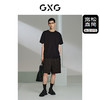GXG男装 黑色运动短裤微皱休闲裤轻薄 24年夏G24X222043 商品缩略图1