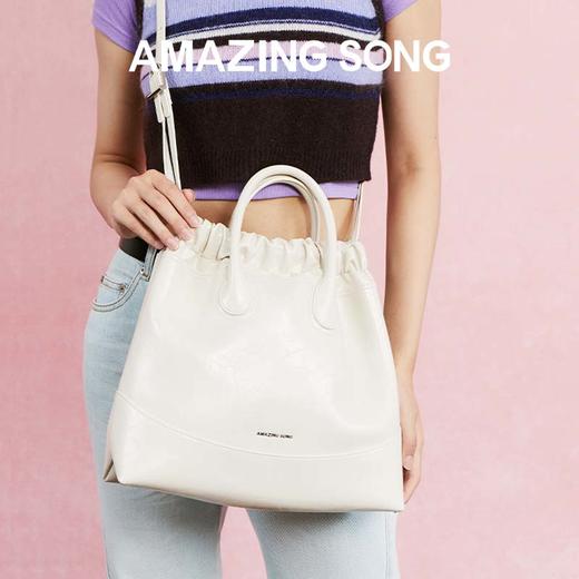 【小小莎专属】Amazing Song乙颂 流浪袋大号单肩牛皮大容量斜挎小众托特包包女 商品图0