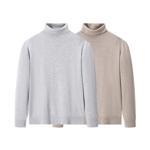 GXG男装 高领基础保暖毛衫双色通勤内搭针织衫 2024冬季热卖 商品图4
