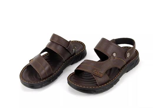 豪行夏季新款15255632真皮男士凉鞋软底防滑鞋托两用透气沙滩凉鞋 商品图4