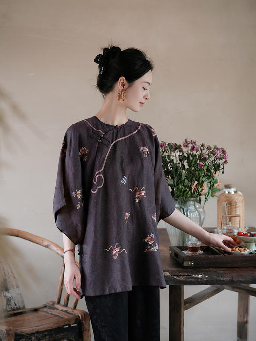 暂不上架/ 盛唐牡丹盛奢系列| 限量款| 高货-对襟如意满绣上衣 商品图2