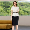 IWY/高端职业套装女神范气质工作服夏季新款短袖白色西装两件套C2299+S2255 商品缩略图1