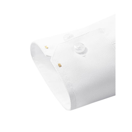 GXG男装 白色肌理简约时尚免烫长袖衬衫 24年秋季热卖G24X033030 商品图4