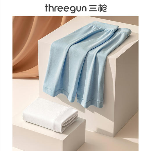 Threegun三枪 舒肤棉罗纹弹力男平角裤-50036B011 商品图5