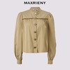 MAXRIENY高级气质感复古优雅卡其色上衣2025春款压褶设计感外套(货号:MS86JA025) 商品缩略图5
