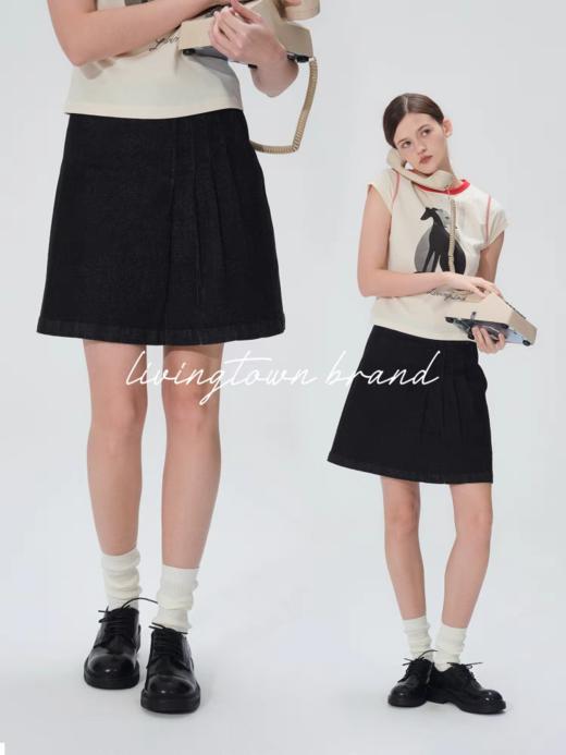 LIVINGTOWN/ LT复古不规则牛仔半裙 商品图0