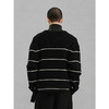 GXG男装   100%羊毛黑白条纹毛衫男通勤 24年冬G24X204018 商品缩略图4