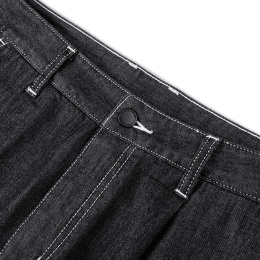 GXG男装  黑色通勤锥形牛仔长裤 24年春季热卖GFX10500481 商品图3