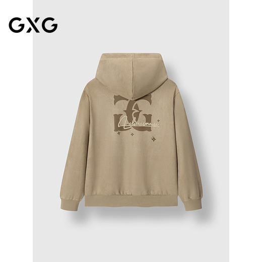 GXG男装 连帽卫衣字母印花长袖上衣 2025春季热卖 商品图1