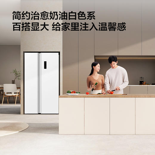 TCL 650升对开门双开门大容量大冷冻白色冰箱 双变频一级能效 风冷无霜 R650T5-S 商品图2