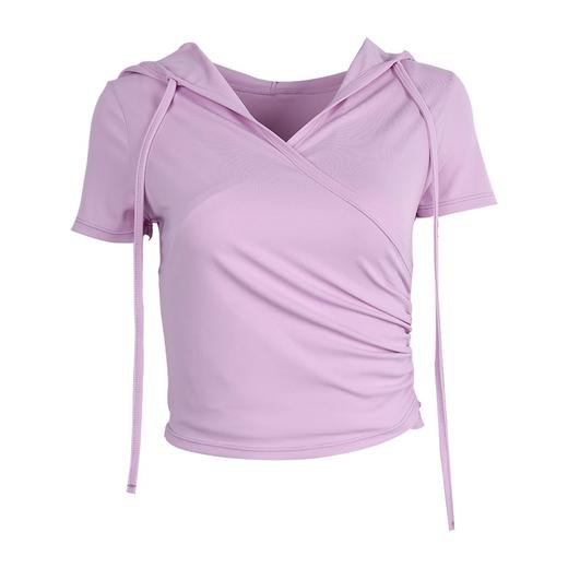 跃牌【禅语梵心】凉感抗菌健身服跑步帽衫瑜伽修身上衣短袖显瘦速干运动T恤女DX5462 商品图4