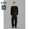 GXG男装    黑色提花面料通勤圆领卫衣 24冬热卖G24X314031 商品缩略图1